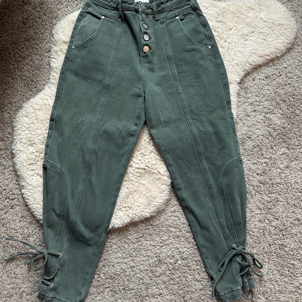 Women's Green Jeans